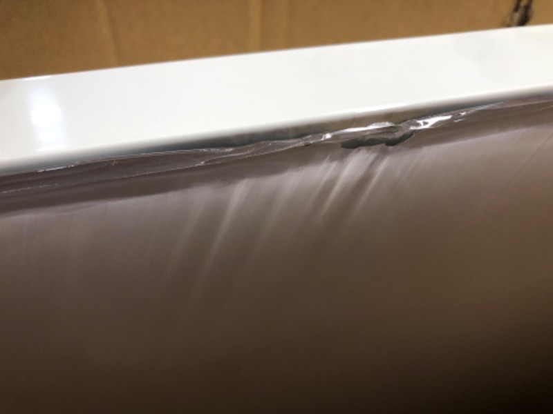Photo 1 of ***DAMAGED - GLASS TOP CRACKED - SEE PICTURES***
ErGear 44" x 24" Electric Standing Desk with Drawers, Height Adjustable Desk with 4 Preset Heights, Ergonomic Rising Home Office Computer Table with Splice Board, White