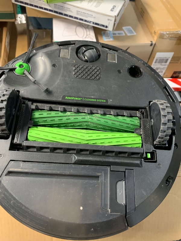 Photo 1 of * BEEDS CLEANED AND NEEDS CHARGED TO TEST*  NO CHARGER IN BOX* iRobot Roomba Combo i5 Robot Vacuum & Mop - Clean by Room with Smart Mapping, Works with Alexa, Personalized Cleaning Powered OS, Ideal for Pet Hair, Carpet and Hard Floors