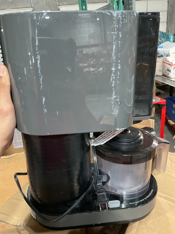Photo 1 of *MACHINE ONLY* NO ADDITIONAL PINTS*SCRAPED UP* Ninja CREAMi, Ice Cream Maker, Ice Cream, Gelato, Sorbet ,Milkshakes, Mix-ins, Smoothie Bowls & More, 7-in-1, Ice Cream Pints, Pint lid, Healthy Ice Cream, Compact, Perfect for Kids, Black, NC299AMZ