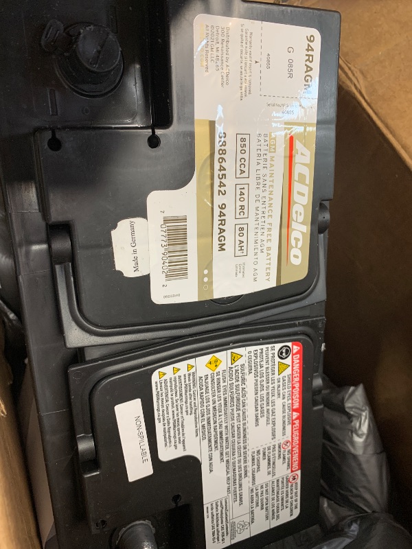Photo 1 of (see all images) ACDelco Gold 94RAGM (88864542) 36 Month Warranty AGM BCI Group 94R Battery