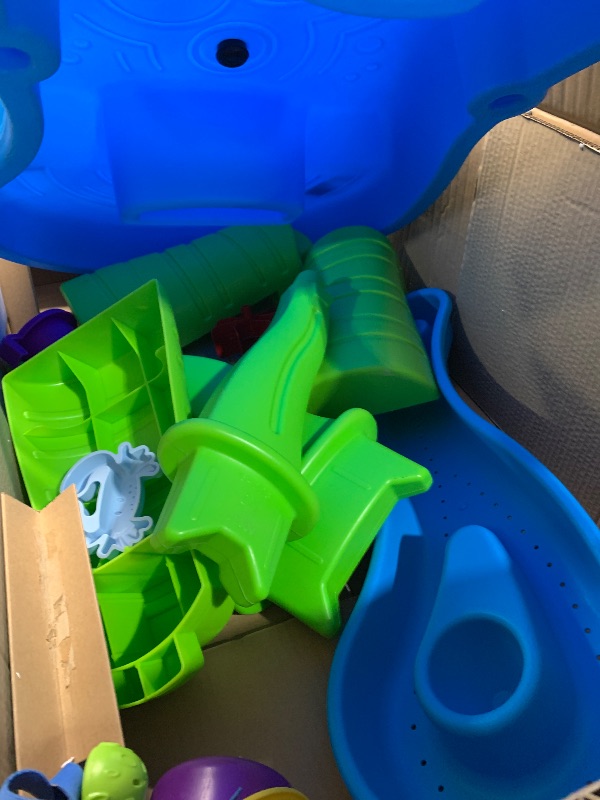 Photo 1 of Step2 Rain Showers Splash Pond Blue Plastic Water Table for Toddlers
