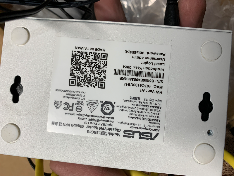 Photo 1 of ASUS ExpertWiFi EBG15 Gigabit VPN Wired Router, up to 3 WAN ethernet Ports + 1 USB WAN, IPS Intrusion Prevention, Layer 7 Firewall, Commercial-Grade Network Security, Remote Management with App