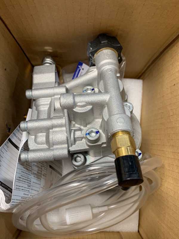 Photo 1 of (used)(missing pieces) YAMATIC 3/4" Shaft Horizontal Pressure Washer Pump 3400 PSI @ 2.5 GPM Replacement Pump for Power Washer Compatible