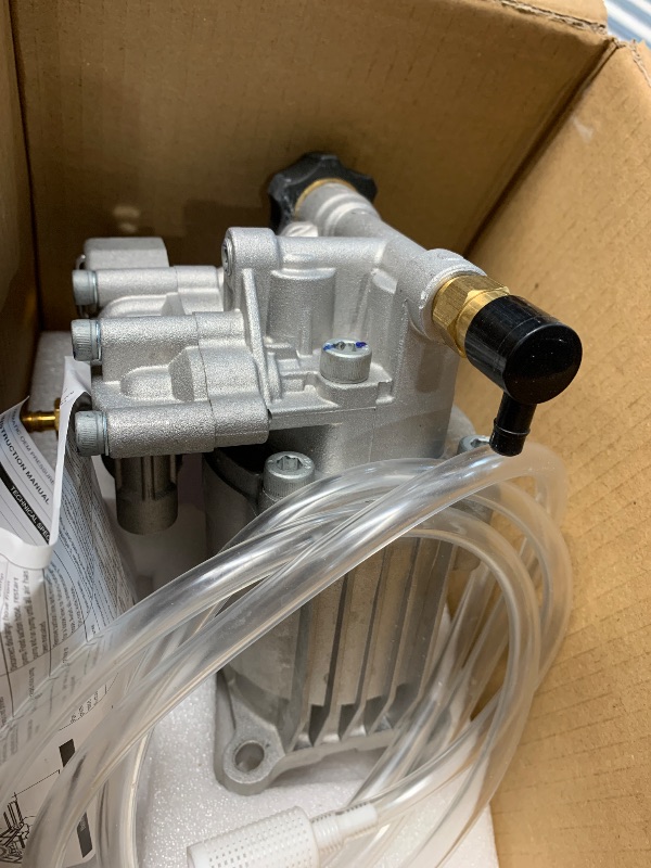 Photo 1 of (used)(missing pieces) YAMATIC 3/4" Shaft Horizontal Pressure Washer Pump 3400 PSI @ 2.5 GPM Replacement Pump for Power Washer Compatible