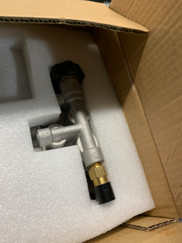 Photo 1 of (used)(missing pieces) YAMATIC 3/4" Shaft Horizontal Pressure Washer Pump 3400 PSI @ 2.5 GPM Replacement Pump for Power Washer Compatible