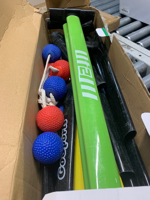 Photo 1 of (item sold for parts only) GoSports Indoor/Outdoor Ladder Toss Game Set with 6 Rubber Bolos, Carrying Case and Score Trackers
