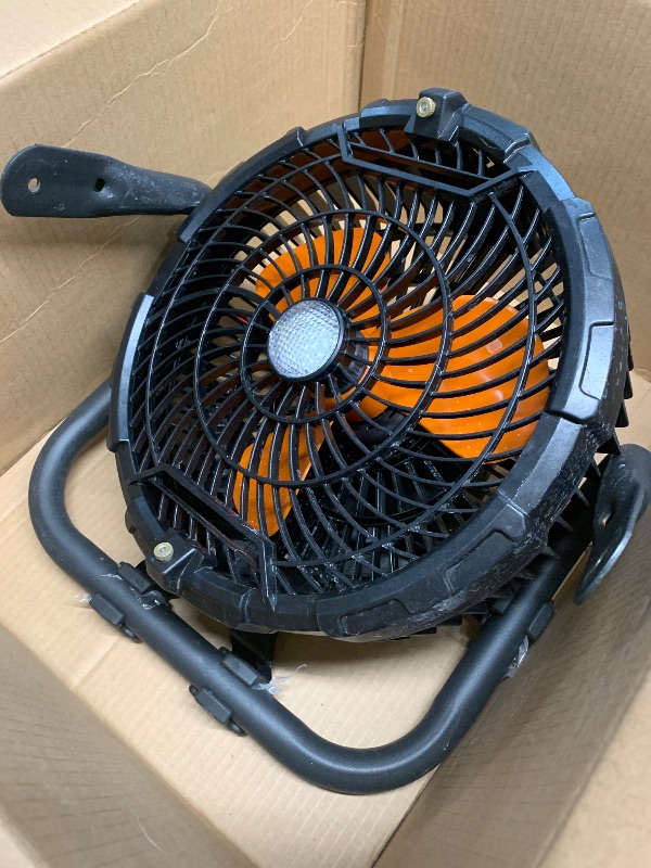 Photo 1 of ?35000mAh?Outdoor Misting Fans for Patios, 12" Rechargeable Battery Outdoor Cooling Fan, 22ft Water Pipe, 12V Fast Charging, Lighting/Timing, Floor Mister Fans for Outside,Garden,Greenhouse,Warehouse