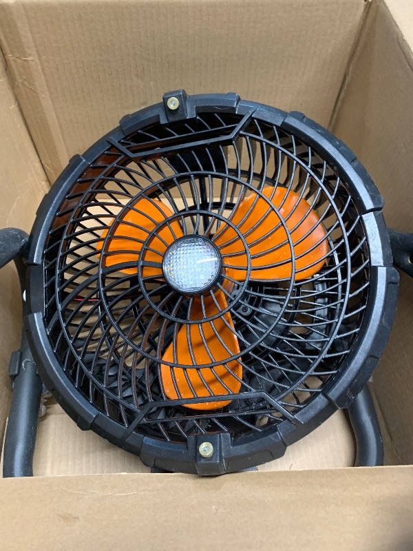 Photo 1 of ?35000mAh?Outdoor Misting Fans for Patios, 12" Rechargeable Battery Outdoor Cooling Fan, 22ft Water Pipe, 12V Fast Charging, Lighting/Timing, Floor Mister Fans for Outside,Garden,Greenhouse,Warehouse