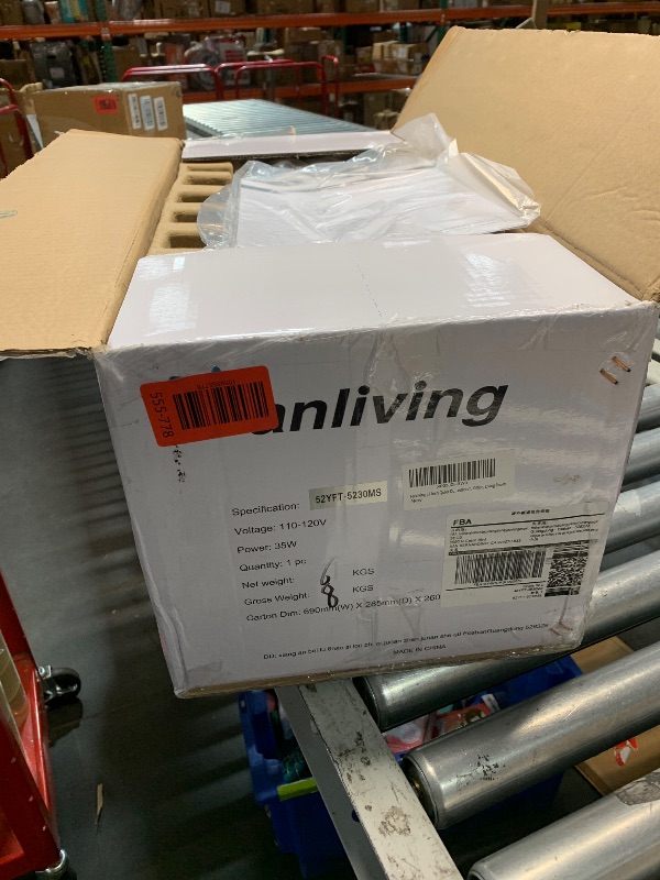 Photo 1 of ***(PARTS ONLY/ NON FUNCTIONAL)***Fanliving 52 Inch Quiet DC Motor 6 Speed High CFM Modern Ceiling Fan with Lights Remote Control, 3 Blade Indoor Silver Ceiling Fan for Bedroom, Office, Living Room