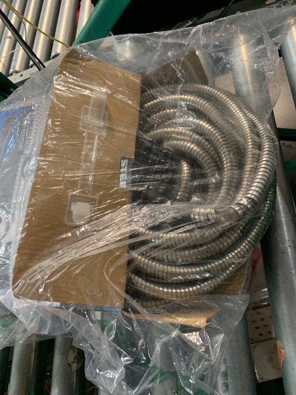 Photo 1 of ****DAMAGED SEE PHOTOS ***Bionic Steel 75 Ft Garden Hose with Nozzle, Premium 304 Stainless Steel Metal Water Hose 75Ft, Flexible, Rust Proof, Lightweight, Heavy Duty, Crush Resistant Fittings, Easy Coil, 500 PSI, 2025 Model