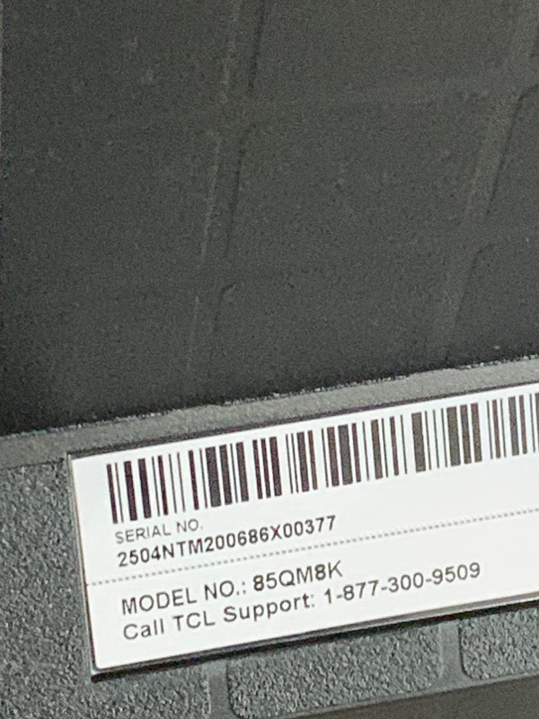 Photo 1 of ***FACTORY SEALED, OPENED FOR INSPECTION***TCL 85-Inch Class QM8K Series QD-Mini LED 4K UHD Google Smart TV Next Generation Mini-LED TV - QLED, 144hz, 288hz VRR, No Bezel Design, Unrivaled Picture Quality, Ai Processing (85QM8K, 2025 Model)