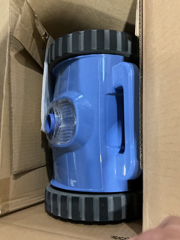 Photo 1 of (2025 Upgrade) VINGLI Automatic Suction-Side Pool Vacuum Cleaner, Powerful Wall-Climbing Sweeper for Inground Pools, Includes 39.6ft Tangle-Free Hose (Blue&Gray)