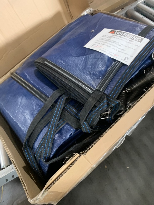 Photo 1 of (PARTIAL SET) WaterWarden Inground Pool Safety Cover 15' x 30', Rectangle, 15-Year Warranty, UL Classified to ASTM F1346, Triple Stitched for MAX Strength, Abrasion Resistant, Hardware Included, Blue Mesh