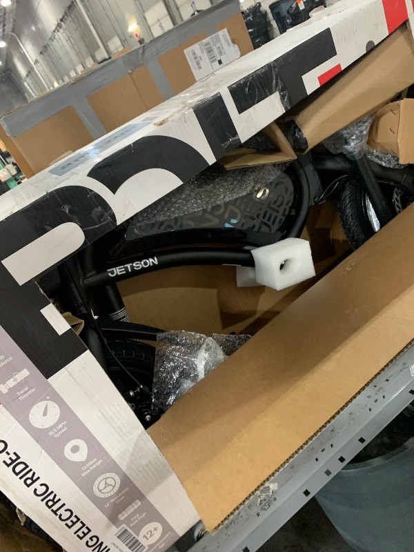 Photo 1 of ********PARTS ONLY*******Jetson Bolt Up Adult Electric Ride-On, Foot-Pegs, Easy-Folding Mechanism, Built-In Carrying Handle, Twist Throttle & Cruise Control, Up To 15.5 MPH, Ages 12+, Black, JBLTUP-BLK
