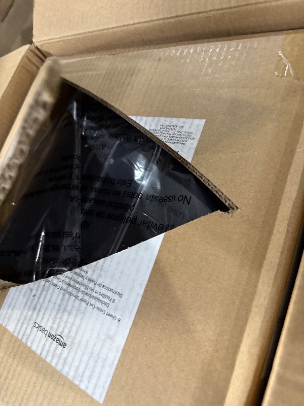 Photo 1 of ***(PARTS ONLY/ MAJOR DAMAGE/ NON FUNCTIONAL)***Amazon Basics 8-Sheet Cross Cut Paper Shredder and Credit Card Shredder - Black