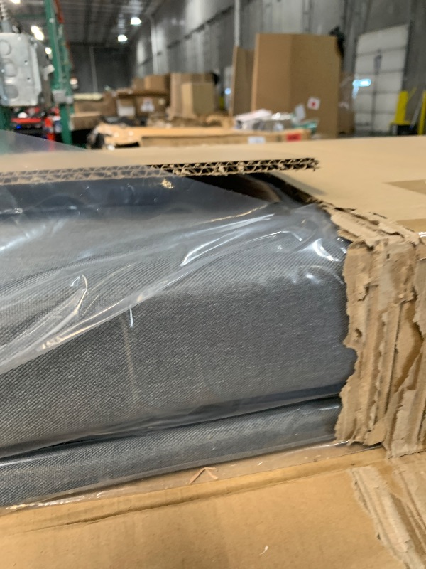 Photo 1 of ***DAMAGED - SLASHED DOWN HEADBOARD - SEE PICTURES***
Novilla Full Bed Frame Upholstered Platform Full Size Bed Frame with Adjustable Headboard, Strong Weight Capacity, No Box Spring Needed, Easy Assembly, Grey