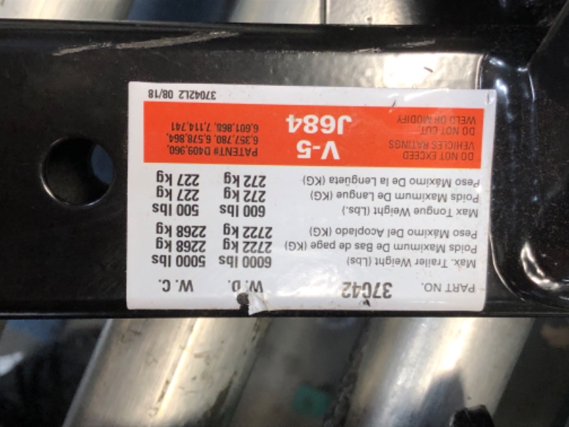 Photo 1 of ***INCOMPLETE - MISSING ALL HARDWARE***
Reese Towpower 37042 Class 3 Multi-Fit Trailer Hitch, 2 Inch Square Receiver, Compatible with Selected Models (Please Verify VEHICLE APPLICATON)