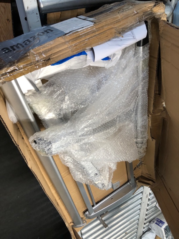 Photo 1 of ***FRAME ONLY - MISSING TABLETOP AND OTHER PARTS - SEE PICTURES***
Regency En Route Flip Top Mobile Training Table 48 in x 24 in.- White top & Grey Base