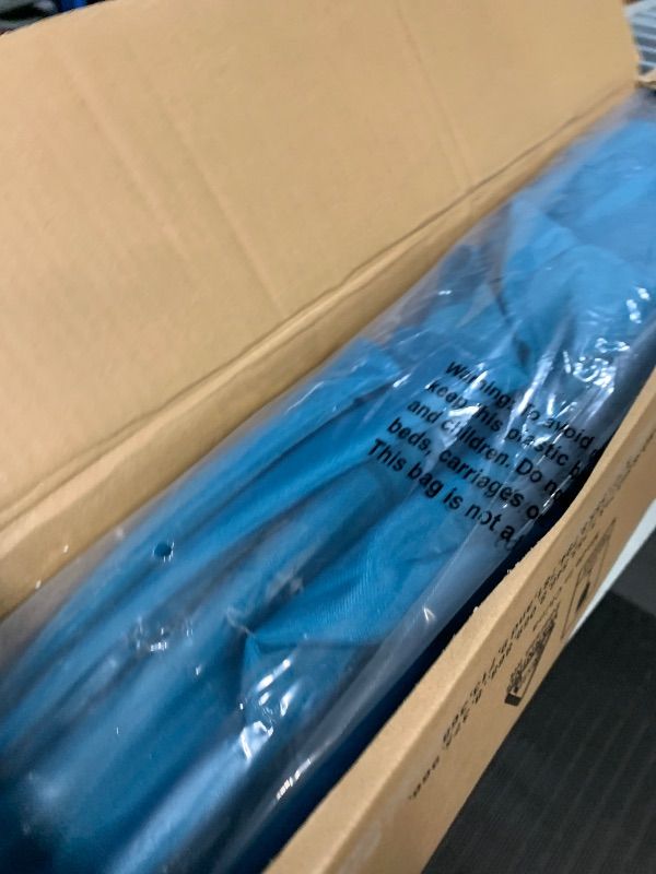 Photo 1 of ***(MAJOR DAMAGE/ SEE NOTES)***Blissun Square Patio Umbrella with 28 LED Lights, Solar Umbrella Table Market Umbrella with Tilt and Crank Outdoor Umbrella for Garden, Deck, Backyard, Pool and Beach, Cerulean