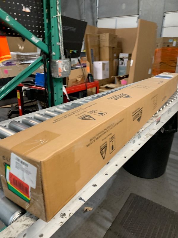 Photo 1 of ***(MAJOR DAMAGE/ SEE NOTES)***Blissun Square Patio Umbrella with 28 LED Lights, Solar Umbrella Table Market Umbrella with Tilt and Crank Outdoor Umbrella for Garden, Deck, Backyard, Pool and Beach, Cerulean