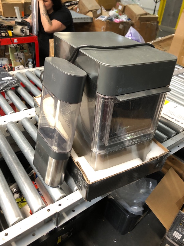 Photo 1 of GE Profile Opal 2.0 XL with 1 Gallon Tank, Chewable Crunchable Countertop Nugget Ice Maker, Scoop included, 38 lbs in 24 hours, Pellet Ice Machine with WiFi & Smart Connected, Stainless Steel