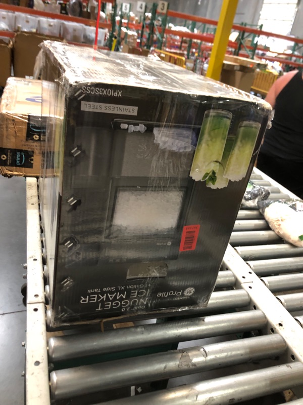 Photo 1 of GE Profile Opal 2.0 XL with 1 Gallon Tank, Chewable Crunchable Countertop Nugget Ice Maker, Scoop included, 38 lbs in 24 hours, Pellet Ice Machine with WiFi & Smart Connected, Stainless Steel