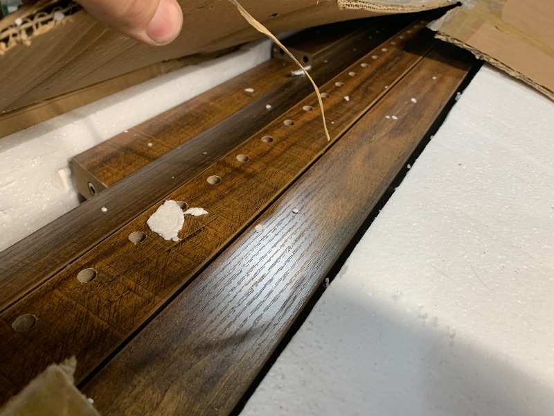 Photo 1 of (damaged)(sold for parts) Tribesigns 70.86-Inch Console Table for Entyrway, Farmhouse 2-Tier Entry Entrance Table, Narrow Long Sofa Table Behind Couch, Rustic Brown