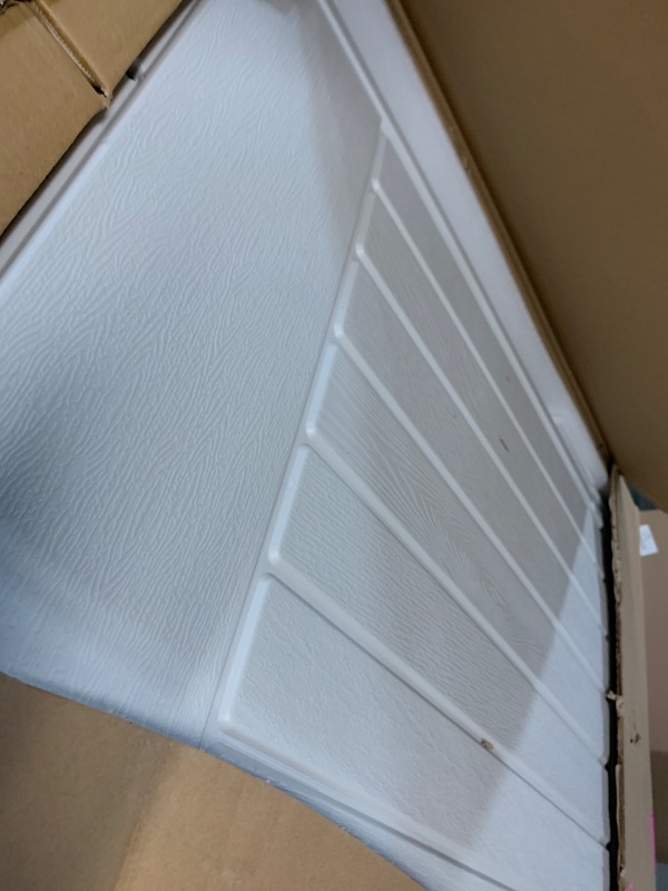 Photo 1 of YITAHOME Large Outdoor Horizontal Storage Shed, 47 cu ft Resin Tool Shed w/o Shelf, Outdoor Waterproof Storage with Floor for Trash Cans, Garden Tools, Lawn Mower, Lockable, 4.5x2.8x3.9 ft, Light Gray