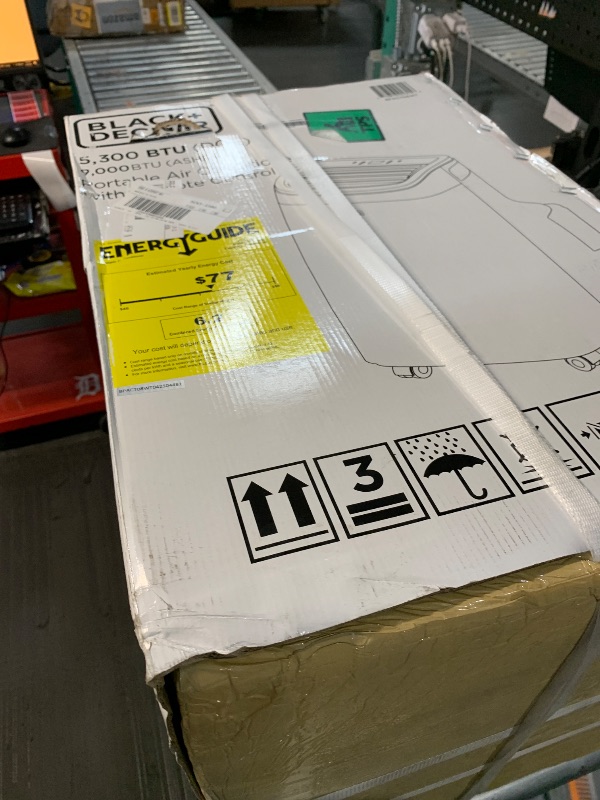Photo 1 of ***FACTORY SEALED ***
BLACK+DECKER Portable Air Conditioner, 9,000 BTU (5,300 BTU SACC) for Rooms up to 400 Sq. Ft., Portable AC with Follow Me Remote Control and Window Kit, BPACT08WT, White