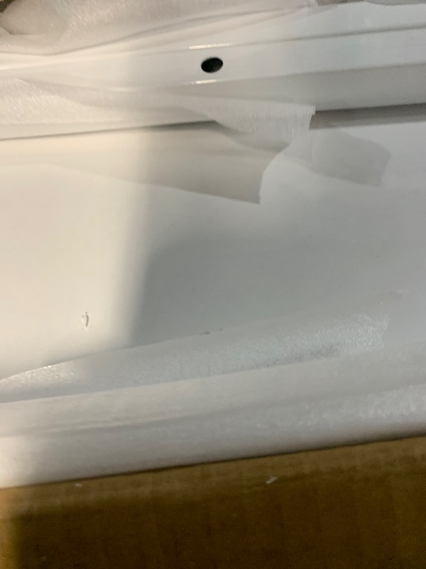 Photo 1 of LITTLE TREE 47-Inch Reception Desk with Counter, Oak Front Desk Reception Room Table, Retail Counter for Checkout, Modern Welcome Desk for Lobby, Office, Beauty Salon