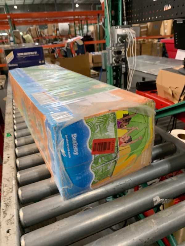 Photo 1 of ***FACTORY SEALED BRAND NEW***
H2OGO! Kids Splash-in-Shade 8-Foot Round Steel Frame Above Ground Pool with Water Mister and Canopy Sunshade, Green Tropical Leaf Print