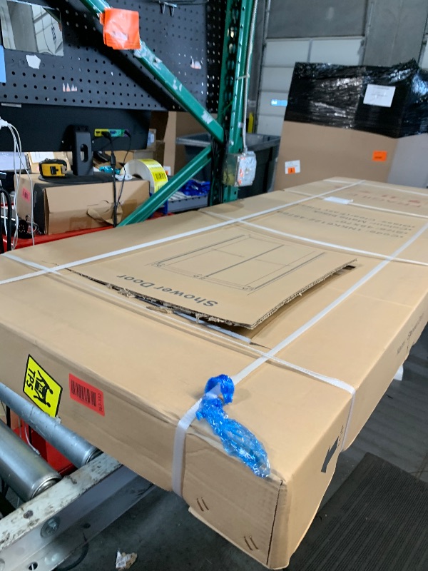 Photo 1 of ***FACTORY SEALED OPENED FOR INSPECTION***
Sunrosa Frameless Double Sliding Shower Door 44-48" W x 76" H, 5/16" (8mm) Thick Easy-Clean Tempered Glass, Soft-Close Adjustable Shower Door with Towel Bar, Matte Black Finish