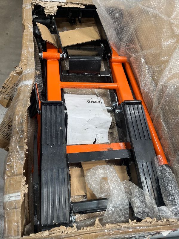 Photo 1 of ************NON-FUNCTIONAL, FOR PARTS ONLY**************
VEVOR Hydraulic Motorcycle Lift Jack 1500 LBS Capacity ATV Scissor Lift Jack Portable Motorcycle Lift Table with 4 Wheels Hydraulic Foot-Operated Hoist Stand for Motorcycle ATV UTV Powersports