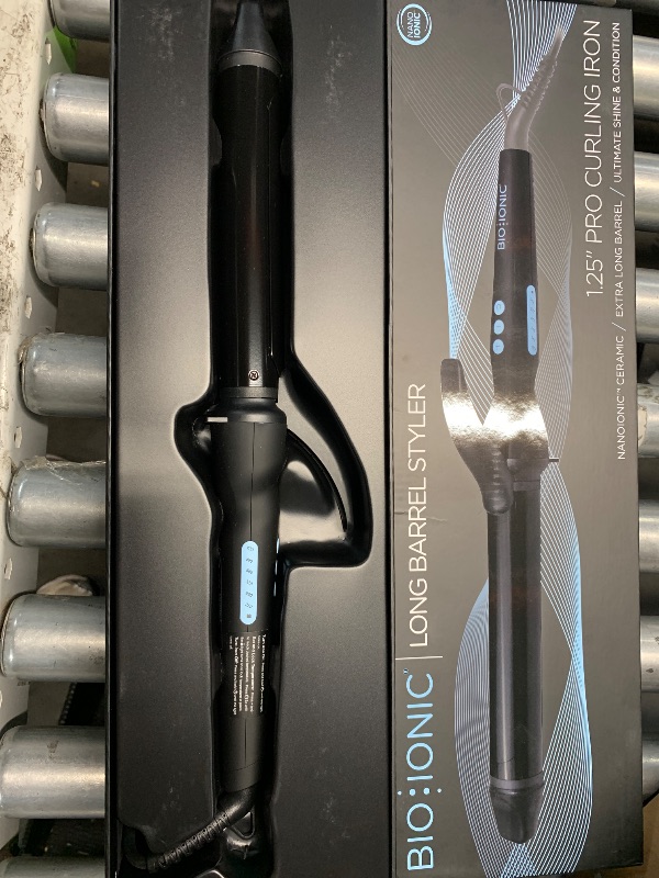 Photo 1 of (PARTS) (USED/FAIR) Bio Ionic Long Barrel Styler, 1.25" Curling Iron with Moisture Heat Technology & NanoIonic MX, 2" Longer Barrel Hair Curler, Versatile Curling Wand