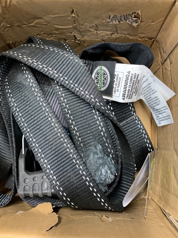 Photo 1 of ***(PARTIAL SET/ SOME STRAPS ARE BROKEN)***STARLEAPARTS Ratchet Car Tie Down Straps - 10,000LB Break Strength, 4 Pack 2" x 96 Car Trailer Tie Down Straps with G70 Chain Anchors, Wheel Tie Down Straps for UTV, Truck, Cars, Trailers?Black?