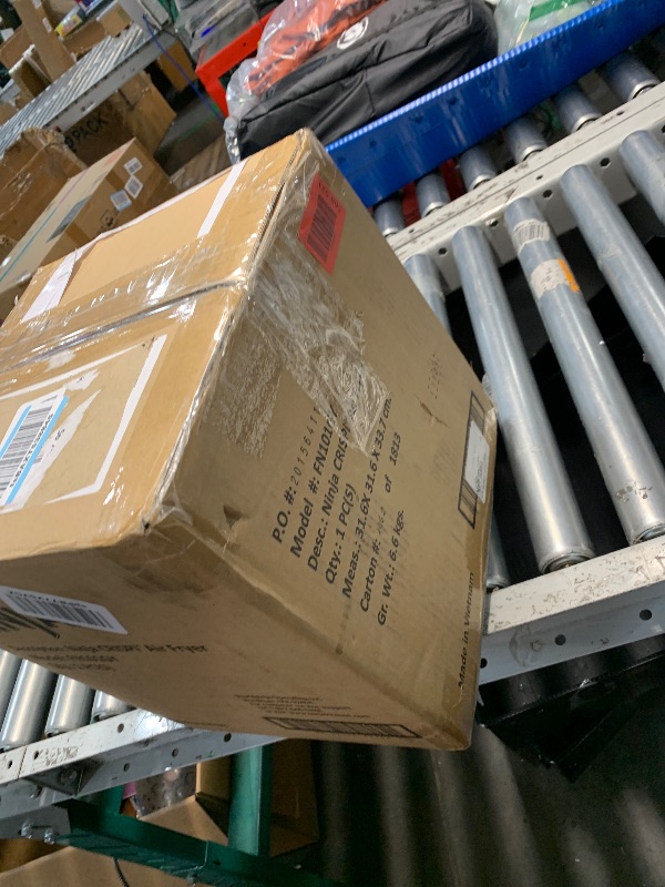 Photo 1 of ***(PARTS ONLY/ MAJOR DAMAGE/ NON FUNCTIONAL)***Ninja Crispi 4-in-1 Portable Glass Air Fryer Cooking System, 1500W, 4QT & 6-Cup TempWare Glass Containers with Storage Lids, Microwave, Freezer & Dishwasher Safe, Cyberspace Gray, FN101GY