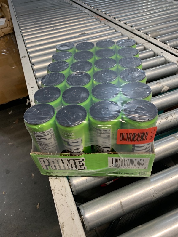 Photo 1 of *** 9/24/25*** PRIME Energy LEMON LIME | Zero Sugar Energy Drink | Preworkout Energy | 200mg Caffeine with 355mg of Electrolytes and Coconut Water for Hydration| Vegan | Gluten Free |12 Fluid Ounce | 24 Pack