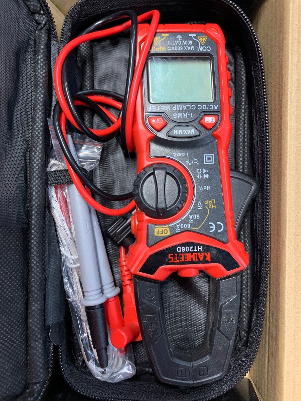 Photo 1 of (see all images) KAIWEETS HT206D Digital Clamp Meter T-RMS 6000 Counts, Multimeter Voltage Tester Auto-ranging, Measures Current Voltage Temperature