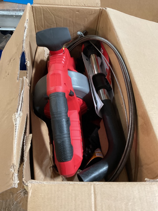 Photo 1 of (damaged)(sold for parts) POPULO 20V Cordless Electric Drain Snake, 25Ft Replaceable Cable with 2.0Ah Battery, Extension Tube & Charger, Snake Drain Clog Remover Tool for Toilet, Floor Drain, Sink and Shower 3/4"-2" Pipe