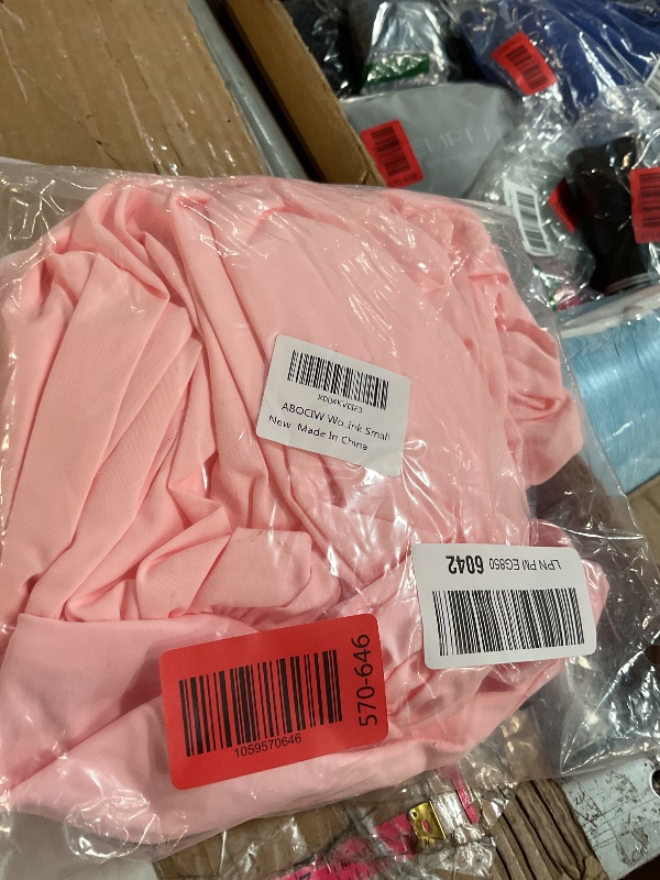 Photo 1 of ABOCIW Womens Bubble Athletic Dress Square Neck Sleeveless Active Workout Tennis Golf Mini Dresses Build in Shorts with Pockets Peach Pink Small