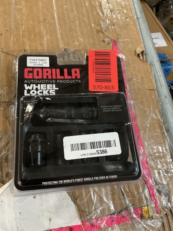 Photo 1 of  no key* Gorilla Automotive 71631NBC Acorn Black Chrome Wheel Locks (12mm x 1.50 Thread Size) Pack of 4