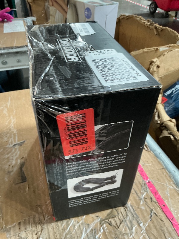 Photo 1 of DAYDOOR Synthetic Winch Rope, 3/8 Inch x 92ft 25,500 LBS Synthetic Winch Line, Synthetic Winch Cable for Offroad Vehicle 4WD SUV Jeep, Synthetic Rope with Forged Winch Hook(Gray)