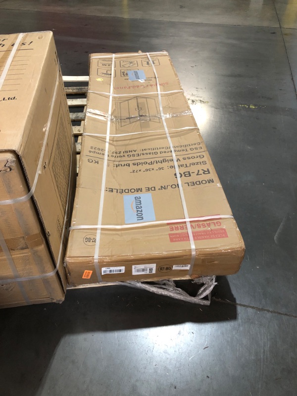 Photo 1 of ***FACTORY SEALED, TRUCK/TRAILER PICKUP ONLY*** Bathroom Shower Enclosure, 36 in.L x 36 in. W x 72 in. H, Double Sliding Shower Doors, 1/4" (6mm) Thick Clear Tempered Glass Door, Brushed Gold Frame&Corner