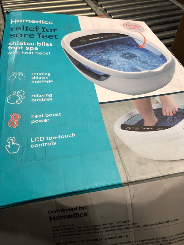 Photo 1 of *****PARTS ONLY*******
HoMedics Shiatsu Bliss Footbath with Heat Boost, Foot Spa Massager, Deep Kneading Pedicure Tub, Vibrating Bubbles with Soothing Heat, Portable at-Home Spa