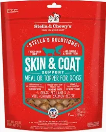 Photo 1 of ***(EXP: 10/03/2025)*** Stella & Chewy's Stella's Solutions Skin & Coat Support Freeze-Dried Raw Grass-Fed Lamb & Wild-Caught Salmon Dinner Morsels Dog Food, 4.25-oz bag 8 Packs