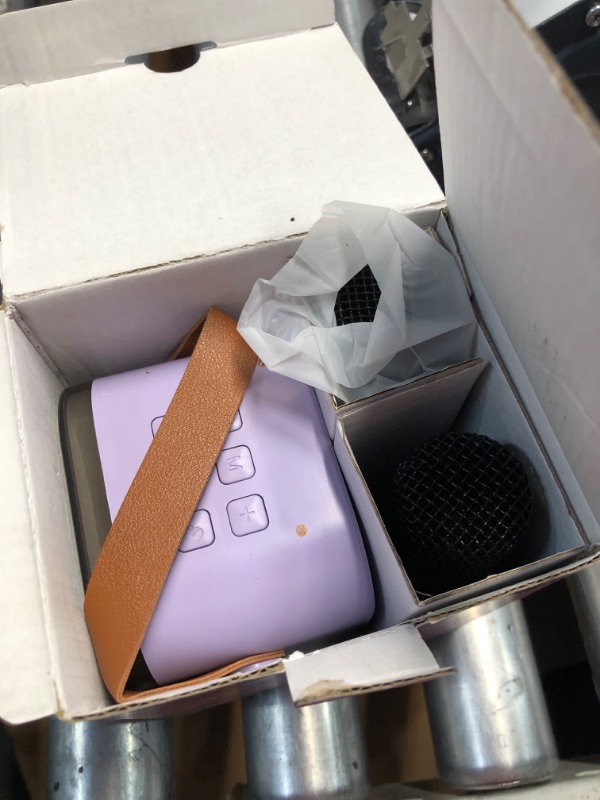 Photo 1 of ?2025 Newest? Mini Karaoke Machine for Kids Girls & Boys - Portable Bluetooth Speaker with 2 Wireless Microphones - Kids Birthday Gifts for Ages 4-10 - Kids' Instrument Accessories - Purple