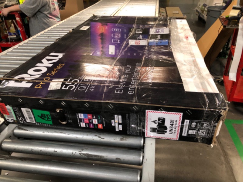 Photo 1 of Roku Smart TV – 55-Inch Pro Series 4K QLED RokuTV with Backlit Roku Voice Remote Pro, Dolby Vision IQ, 120Hz Refresh Rate – Live Local News, Sports, Gaming