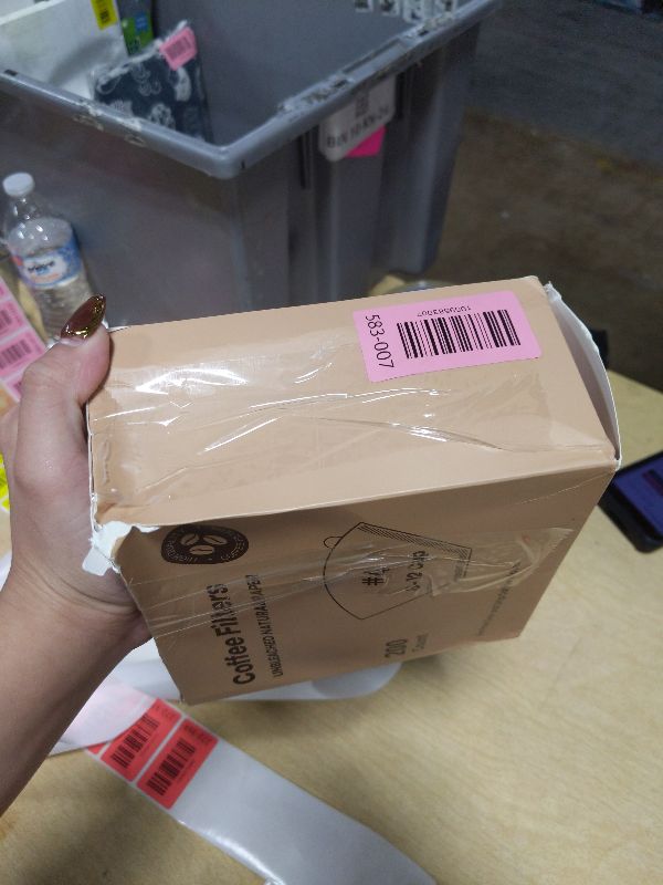 Photo 1 of 200 Count #4 Cone Coffee Filters 8-12 Cup, Unbleached Natural Coffee Paper Filters, No Blowout, Disposable Coffee Filter for Pour Over and Drip Coffee Maker