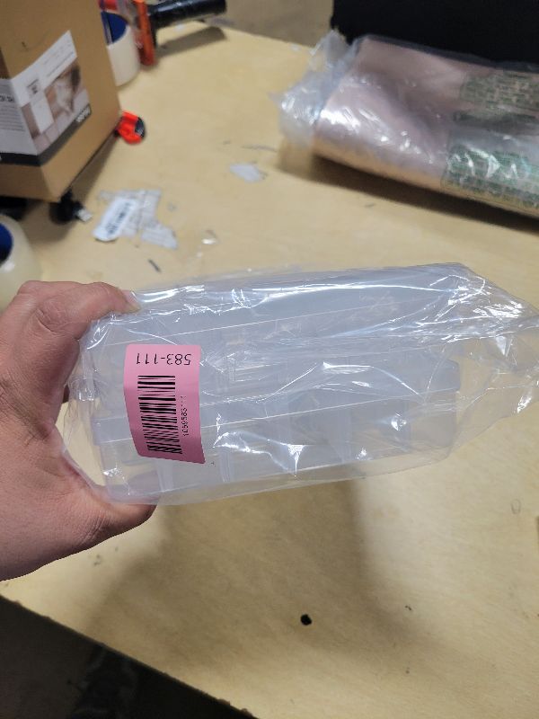 Photo 1 of 2 Pack 36 Grids Clear Plastic Organizer Box with Adjustable Dividers, Small Craft Organizers and Storage, Compartment Container for Bead, Nail, Jewelry, Art, DIY Crafts, Fishing Tackle, Small Items