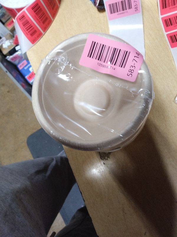 Photo 1 of 100 Pack 8oz Compostable Paper Bowls,Heavy-Duty Disposable Natural Bagasse Bowls,Biodegradable Soup Bowls,Eco-Friendly,Heat Resistant,for Ice Cream,Salad,Soup,Snack,Dessert,Pasta,Hot or Cold Use